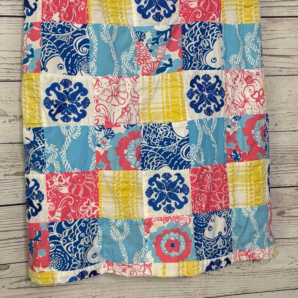 Lily Pulitzer Quilted‎ Dress Neck Rope Detailing S4 - Picture 4 of 7
